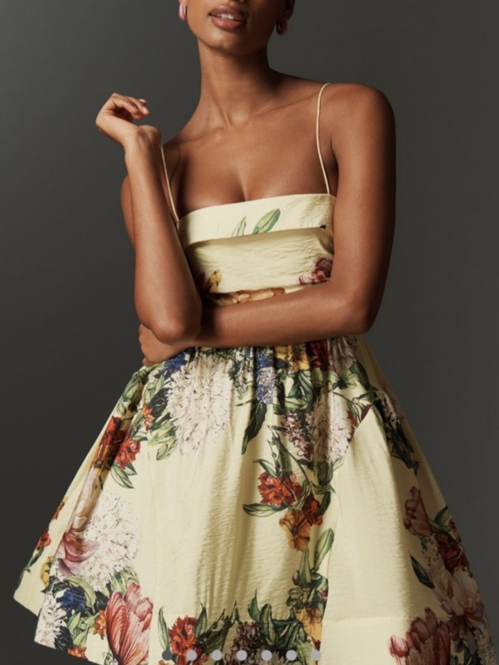Maeve Yellow Floral Spaghetti Strap Sundress